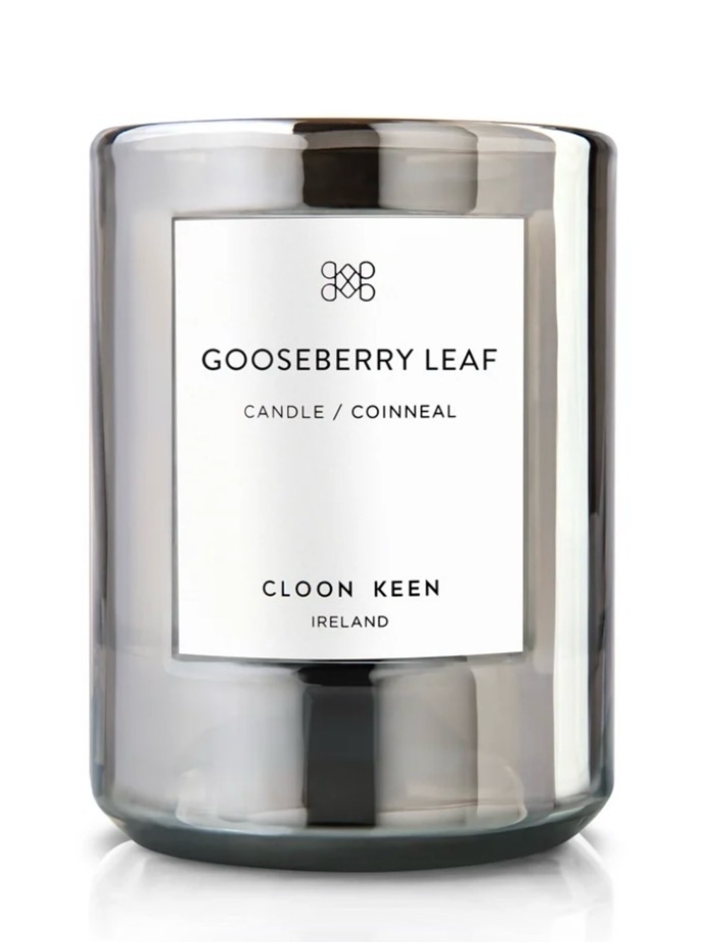 Gooseberry Leaf Scented Candle - Silver Glass - Cloon Keen Ireland